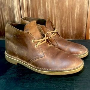 Clarks Desert Boot Brown Leather size 9.5 fits like 10